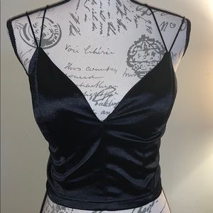 Night out velvet crop top